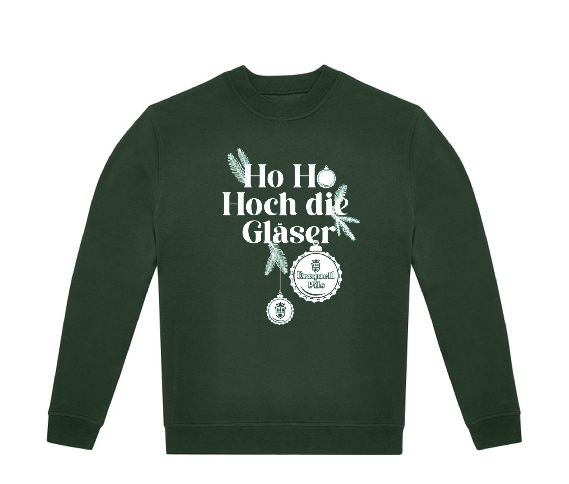 Weihnachts Sweatshirt "Ho Ho Hoch die Gläser" Unisex