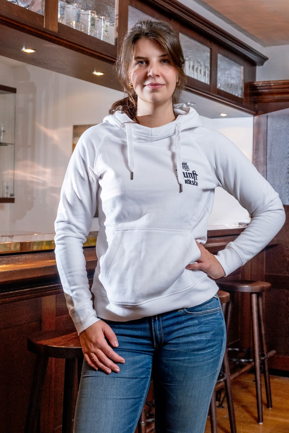 Zunft Kölsch Hoodie, Dame, weiß
