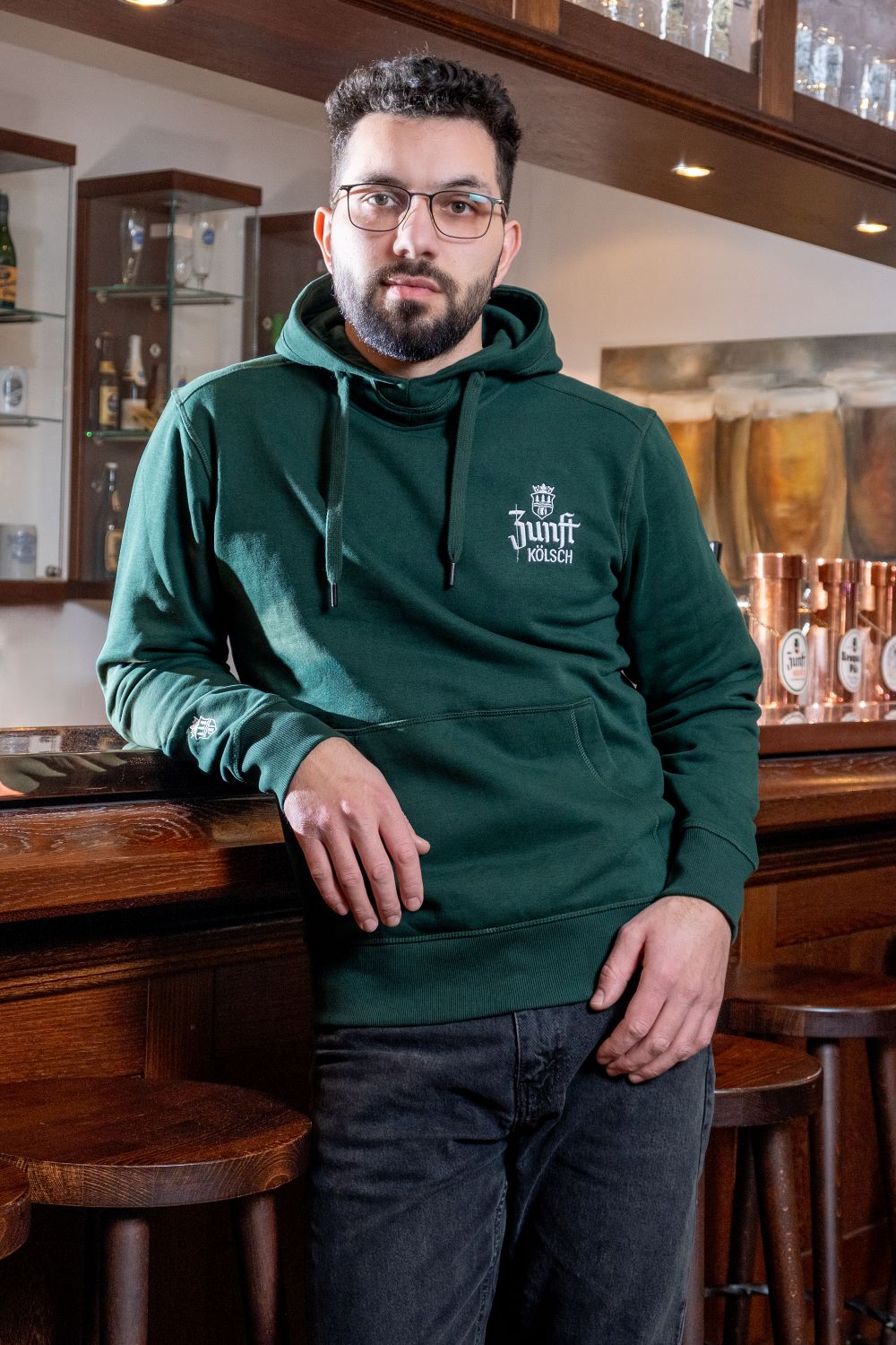 Zunft Kölsch Hoodie, Unisex, grün