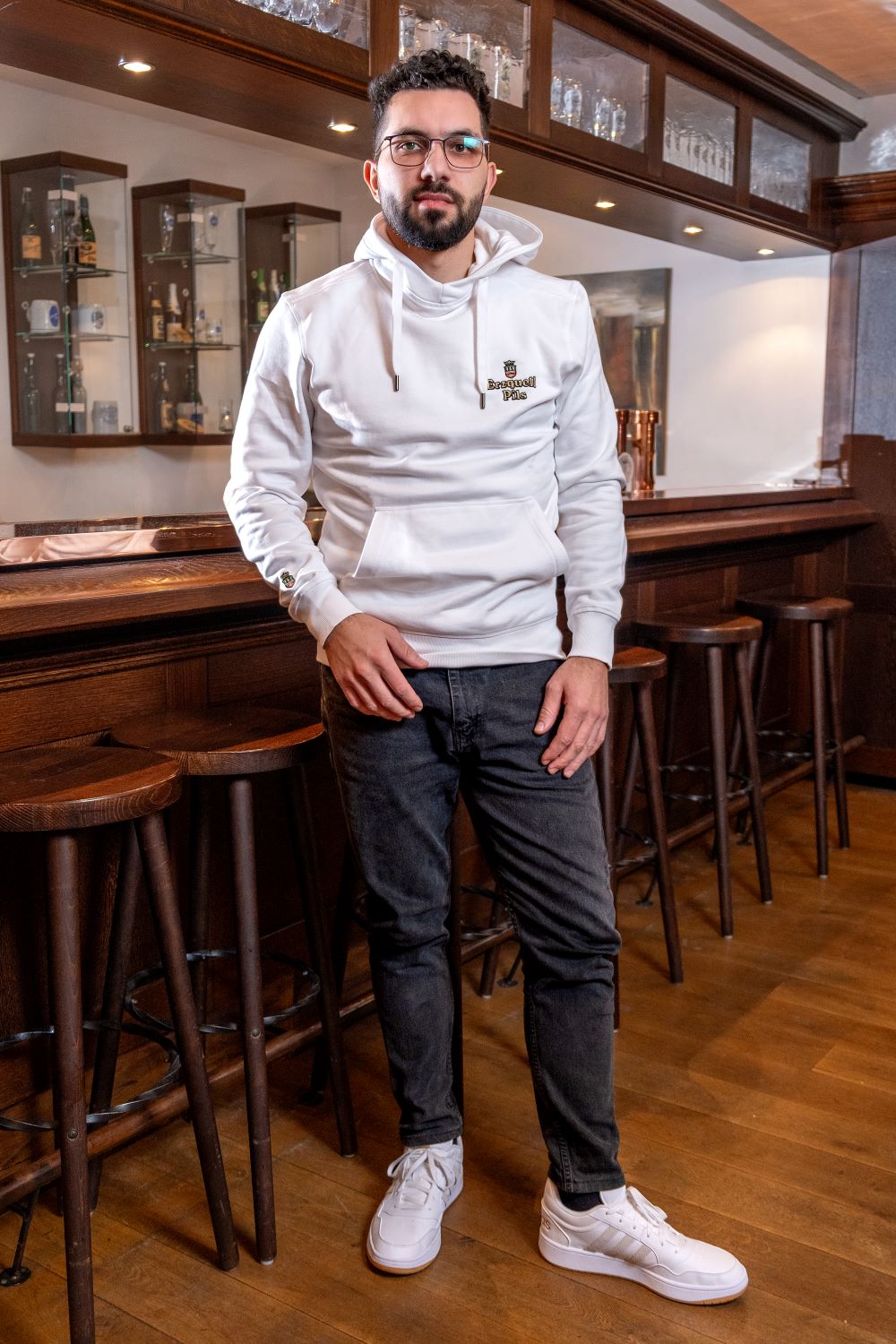 Erzquell Pils Hoodie Herr, weiß