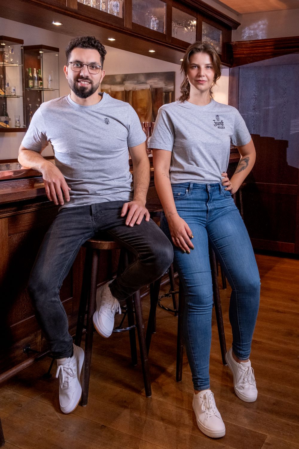 Zunft Kölsch T-Shirt Unisex, Logo, grau
